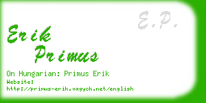 erik primus business card